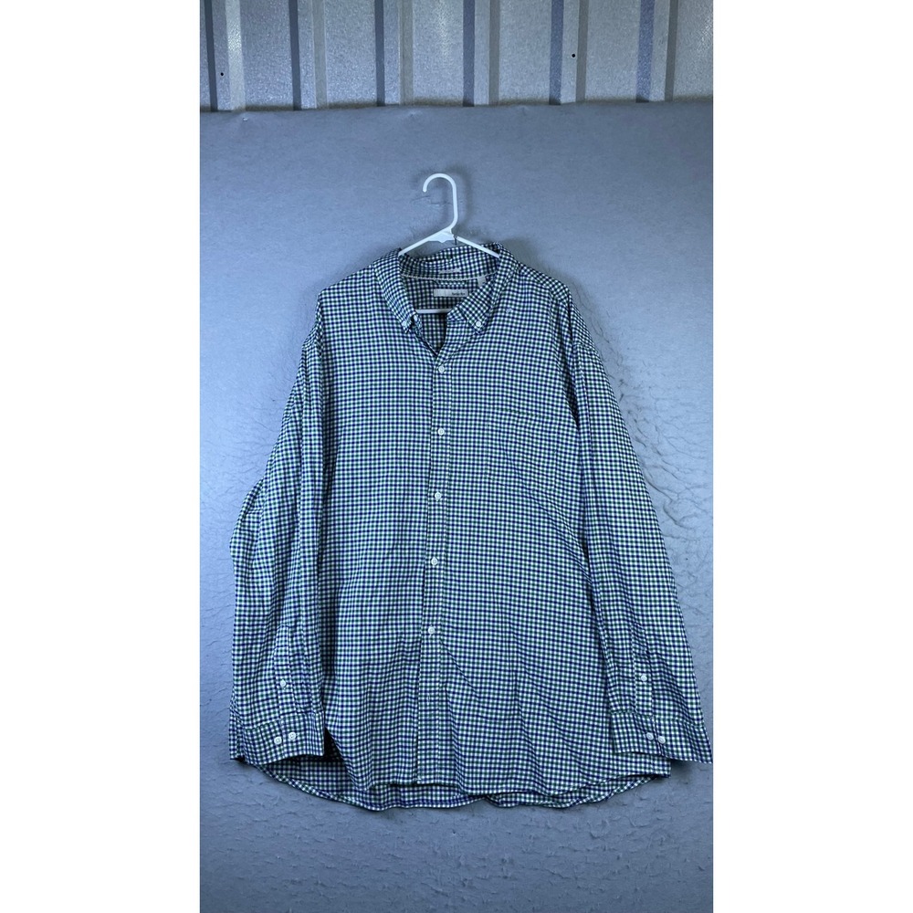 Hawker Rye Oxford Shirt Mens 3XL Green New Gingham Long Sleeve Button Down